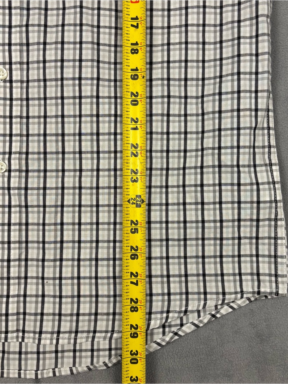NWT Chaps Mens Medium Plaid Long Sleeve Button Down Shirt Grey Multi Easy Care - Picture 7 of 9
